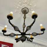 Art Deco Wrought Iron Chandelier with Six Arms 1940 Чугун Mid-20th century г. - фото 2