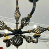 Art Deco Wrought Iron Chandelier with Six Arms 1940 Чугун Mid-20th century г. - фото 3