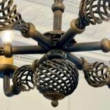 Art Deco Wrought Iron Chandelier with Six Arms 1940 Чугун Mid-20th century г. - фото 6