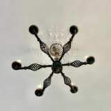 Art Deco Wrought Iron Chandelier with Six Arms 1940 Чугун Mid-20th century г. - фото 7