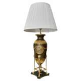 19th-Century Empire-Style Lamp in Gilt Bronze and Brown Patina with Marble Base Камень Napoleon III 18th century г. - фото 1