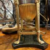 19th-Century Empire-Style Lamp in Gilt Bronze and Brown Patina with Marble Base Камень Napoleon III 18th century г. - фото 5