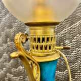 Pair Of Blue-glazed earthenware lamps in the Th&eacute;odore Deck style 19th century Bronze 19th century - photo 2