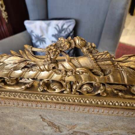 Louis XV style gilded wood firescreen 19th century Naturholz 19th century - Foto 4