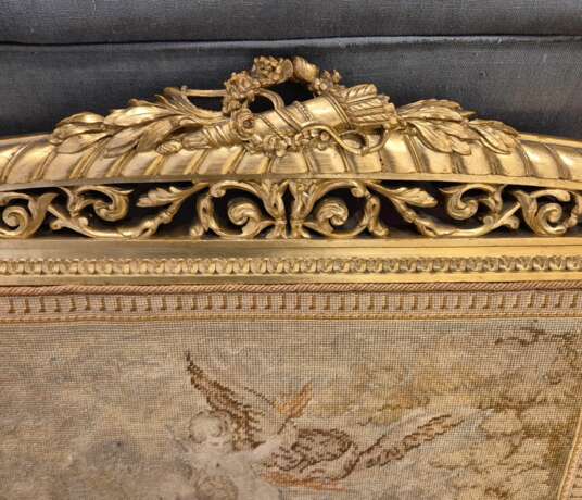 Louis XV style gilded wood firescreen 19th century Naturholz 19th century - Foto 13