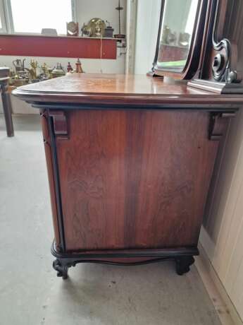 Chest of drawers with mirror Rosewood Veneer Louis-Philippe Carl X 19th century - photo 6