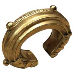 Nigerian 19th Century Gold and bronze trade currency Bracelet