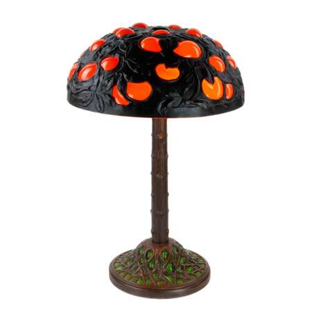 Tiffany style lamp. Orange tree . Copper Art Nouveau 20th century - photo 2
