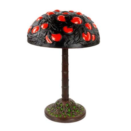 Tiffany style lamp. Orange tree . Copper Art Nouveau 20th century - photo 3