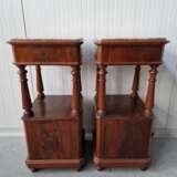 A pair of antique bedside tables Mahogany 19th century - photo 8