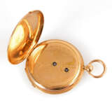 Goldene Taschenuhr mit Schlüsselaufzug. - Foto 2