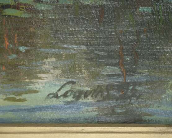 Paysage fluvial aux n&eacute;nuphars Mid-20th century - photo 2