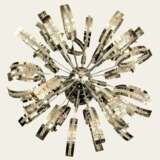 Big Mid-Century Modern Lamp in Chrome Metal and Glass 1970s Métal The end of the 20th century - photo 7