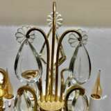Late 19th Century Pair of Lyre Shaped Four-Light Candelabras Crystal bronze Late 19th century - Foto 10