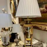 19th-Century Empire-Style Lamp in Gilt Bronze and Brown Patina with Marble Base Calcul Napoleon III 18th century - photo 2