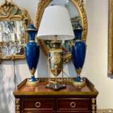19th-Century Empire-Style Lamp in Gilt Bronze and Brown Patina with Marble Base Calcul Napoleon III 18th century - photo 7