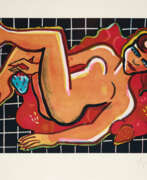 Elvira Bach. Elvira Bach. Liegende mit Erdbeeren