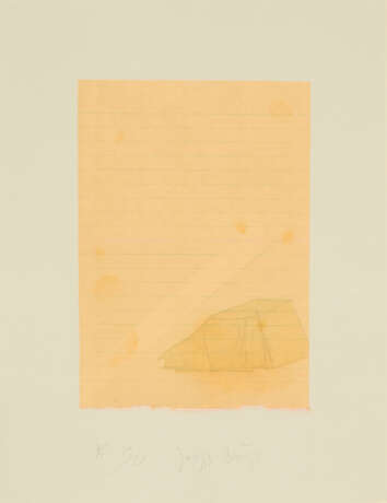 Joseph Beuys. Zelt und Lichtstrahl (From: Suite Schwurhand) - photo 1