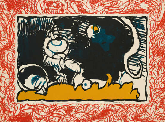 Pierre Alechinsky. Leurs Yeux paisibles - Foto 1