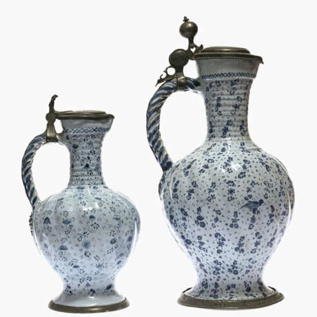 Two narrow-necked jugs. Nuremberg or Ansbach, 18th century - фото 2