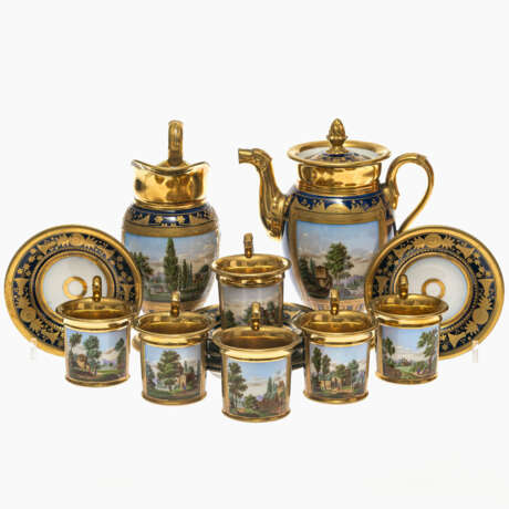 A 14-piece coffee service. German, 1st half of the 19th century - фото 1