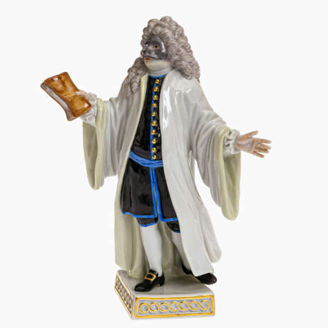 Figur "Advokato" aus der Commedia dell'Arte. Meissen 20. Jahrhundert Johann Joachim Kändler, um 1770 - Foto 1