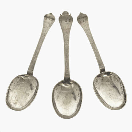Three "rat tail" spoons. Kleve, 1694, probably Georg Caspar Reyser (silversmith since 1687) - фото 1