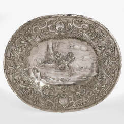 A platter with scene "Ceres". Augsburg, circa 1720, Paul Solanier (1665-1724)