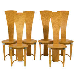 6er Set "Frankfurter Stühle" F 5. Vereinigte Werkstätten München um 1990 Entwurf Michael Landes, Norbert Berghof und Wolfgang Rang für Draenert, Immenstadt 1985/1986
