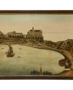 Различный антиквариат. Inlaid picture with view of the Starnberg Castle on Lake Starnberg. Attributed to Franz Riemb (Rientz), Munich, 1st half of the 18th century