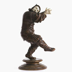 A figure of a dancing juggler. South German, circa 1750, circle of Simon Troger (1683 - 1768).