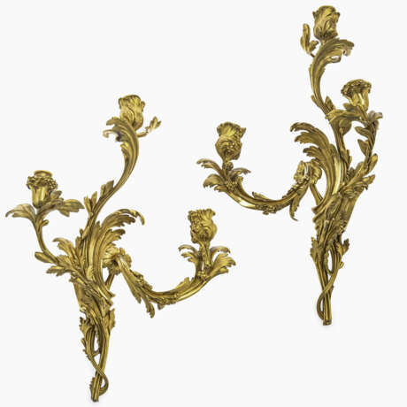 A pair of three-light wall appliques. François-Thomas Germain (1726-1791), nach Modell von - фото 1