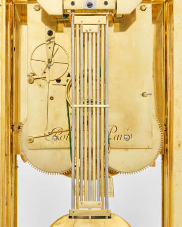A LOUIS XVI ORMOLU MONTH-GOING MEAN AND SOLAR TIME MANTEL REGULATOR WITH REMONTOIRE - Foto 5