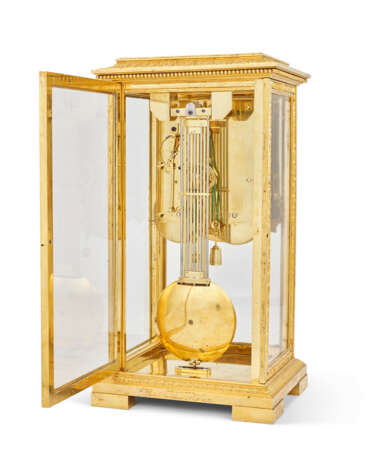 A LOUIS XVI ORMOLU MONTH-GOING MEAN AND SOLAR TIME MANTEL REGULATOR WITH REMONTOIRE - Foto 6