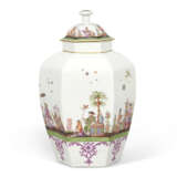 A GARNITURE OF FIVE MEISSEN PORCELAIN HEXAGONAL VASES AND COVERS - photo 2