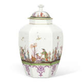 A GARNITURE OF FIVE MEISSEN PORCELAIN HEXAGONAL VASES AND COVERS - photo 3