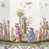 A GARNITURE OF FIVE MEISSEN PORCELAIN HEXAGONAL VASES AND COVERS - photo 8