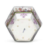 A GARNITURE OF FIVE MEISSEN PORCELAIN HEXAGONAL VASES AND COVERS - photo 9