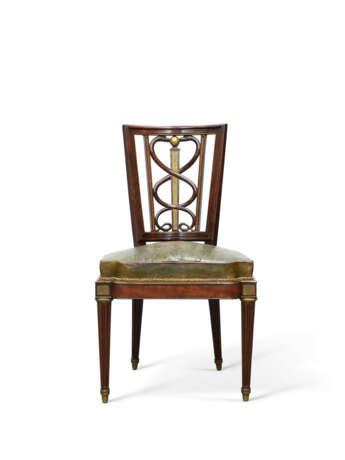 A SUITE OF LATE LOUIS XVI ORMOLU-MOUNTED MAHOGANY SEAT FURNITURE - photo 2