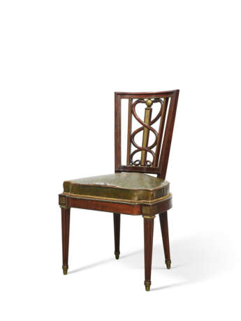 A SUITE OF LATE LOUIS XVI ORMOLU-MOUNTED MAHOGANY SEAT FURNITURE - photo 3