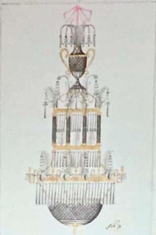 A NEOCLASSICAL ORMOLU-MOUNTED CRYSTAL AND GLASS EIGHT-BRANCH CHANDELIER - photo 7