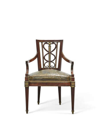 A SUITE OF LATE LOUIS XVI ORMOLU-MOUNTED MAHOGANY SEAT FURNITURE - photo 5
