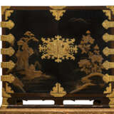 A PAIR OF REGENCE GILT-METAL-MOUNTED BLACK AND GILT JAPANESE LACQUER CABINET-ON-STANDS - photo 6