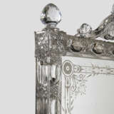 A PAIR OF VICTORIAN CUT-CRYSTAL, EBONISED AND PARCEL-GILT CHEVAL MIRRORS - photo 3