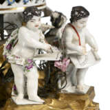 A LOUIS XV ORMOLU-MOUNTED MEISSEN AND VINCENNES PORCELAIN CENTREPIECE - фото 6