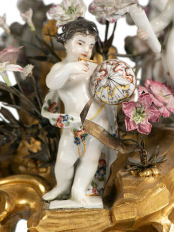 A LOUIS XV ORMOLU-MOUNTED MEISSEN AND VINCENNES PORCELAIN CENTREPIECE - фото 7