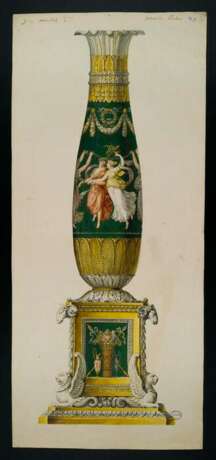 A PAIR OF LATE EMPIRE ORMOLU-MOUNTED SEVRES PORCELAIN `BLEU LAPIS` SEVEN-LIGHT CANDELABRA - фото 7