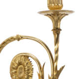 A SET OF FOUR LOUIS XVI ORMOLU THREE-LIGHT WALL-LIGHTS - photo 9
