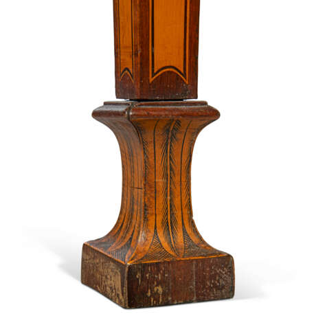 A PAIR OF GEORGE III HAREWOOD, SYCAMORE, AMARANTH, MAHOGANY AND MARQUETRY DEMI-LUNE PIER TABLES - photo 6