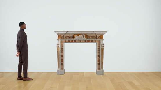 A GEORGE III STATUARY AND SIENA MARBLE AND AGATE CHIMNEYPIECE - photo 7